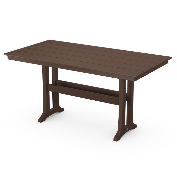 Farmhouse Trestle 37" x 72" Counter Table image 1