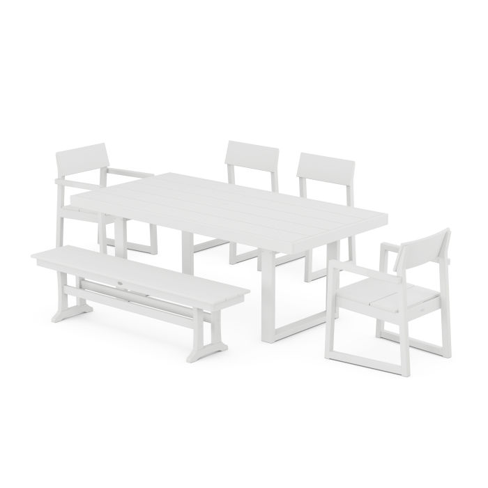 EDGE 6-Piece Dining Set with Bench image 1
