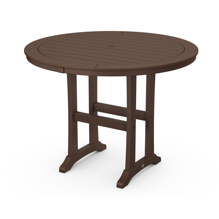 Nautical Trestle 48" Round Counter Table image 1