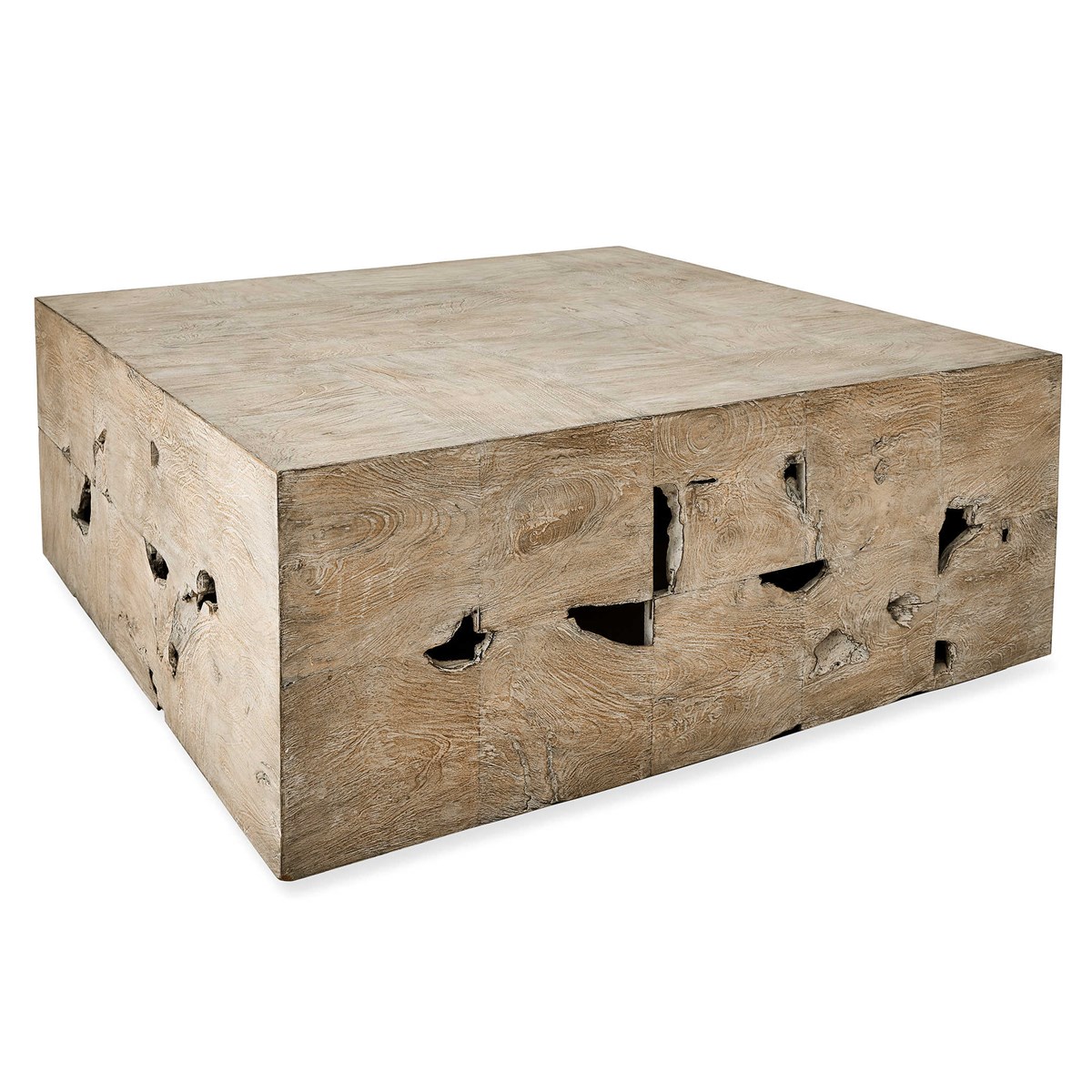 TEAK TAC TOE COFFEE TABLE - LIGHT image 1