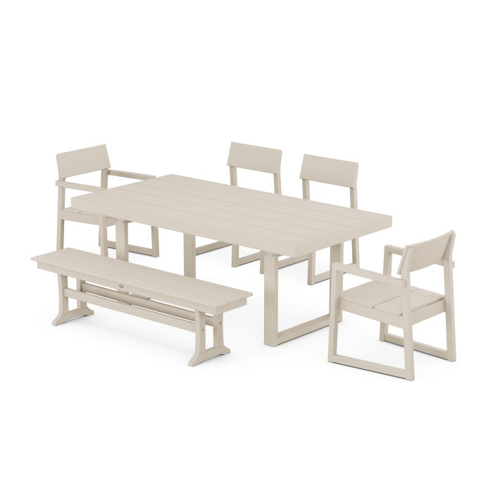 EDGE 6-Piece Dining Set with Bench image 1
