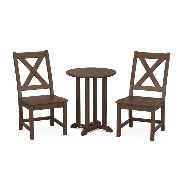Braxton Side Chair 3-Piece Round Dining Set image 1
