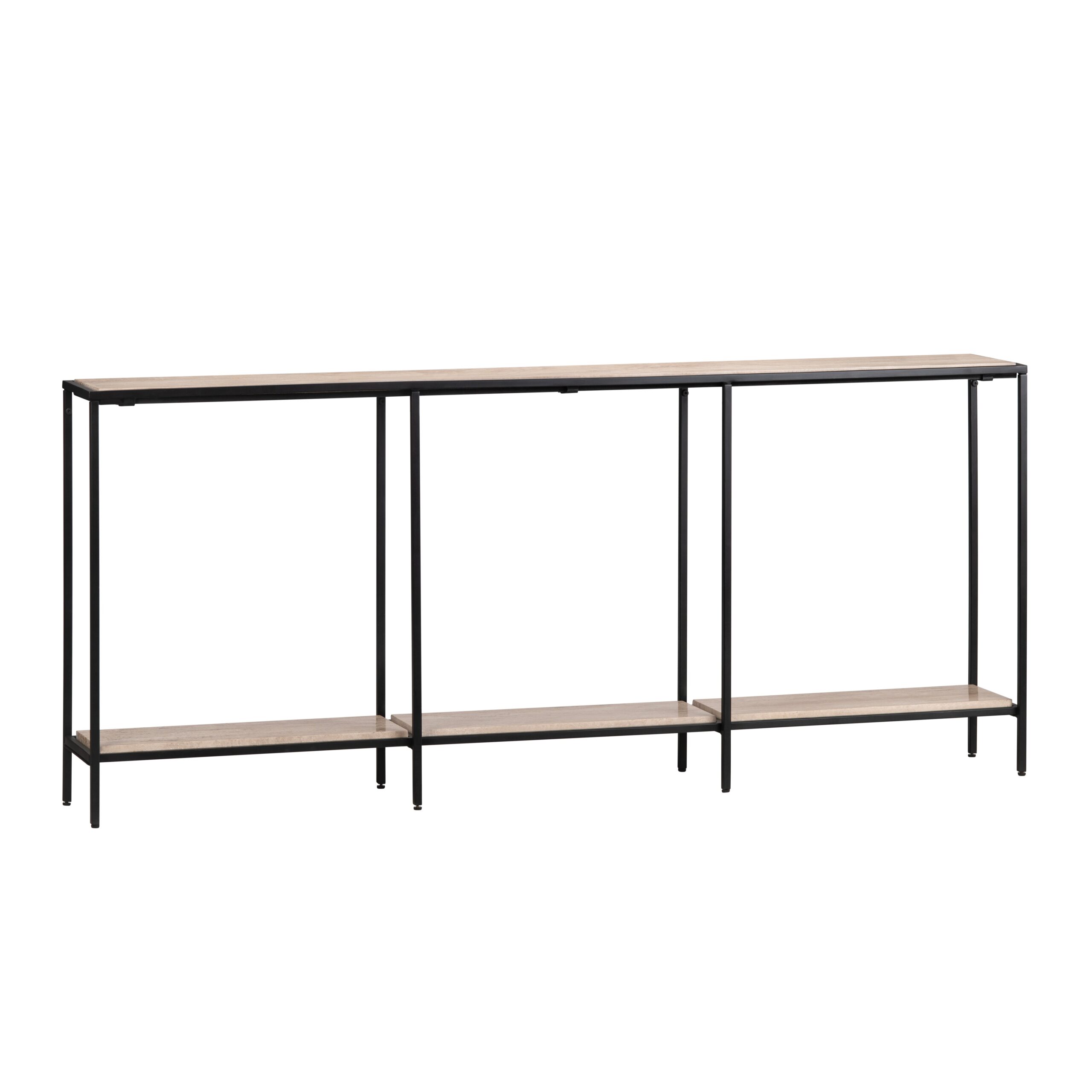 072c2b39119c8bf6c57e9ebea4347bc3 Crosby Travertine Console Table - Image 1