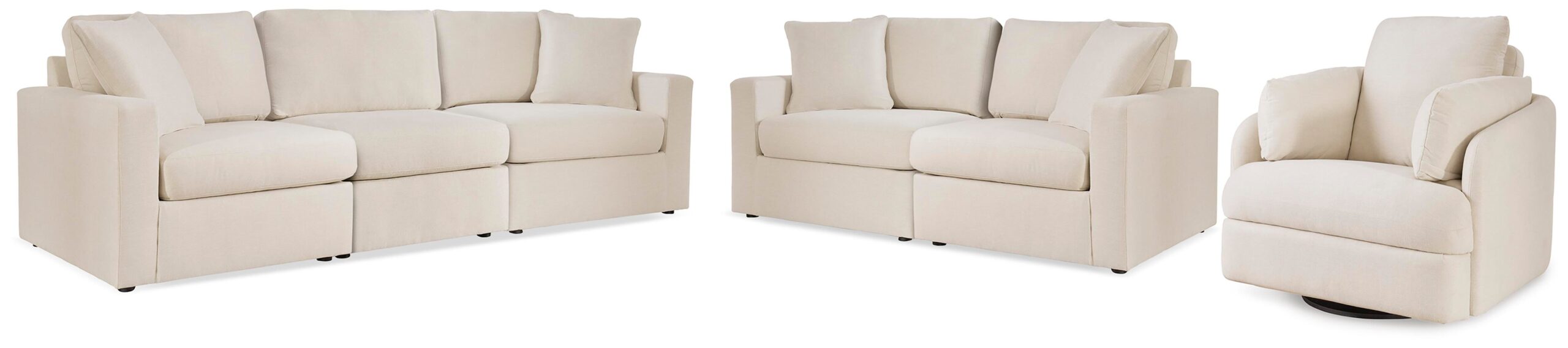 2128e064310ceacf3c99713d1a5ee27e Modmax 3-Piece Sectional Sofa, 2-Piece Sectional Loveseat and Swivel Glider Recliner - Image 1