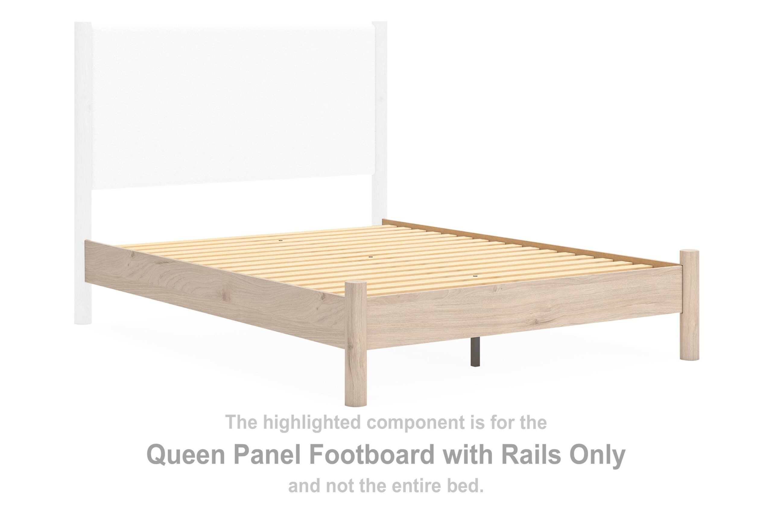 2b42192fd5f613524c6a5bfc4f6936e9 Cadmori Queen Panel Footboard with Rails - Image 1