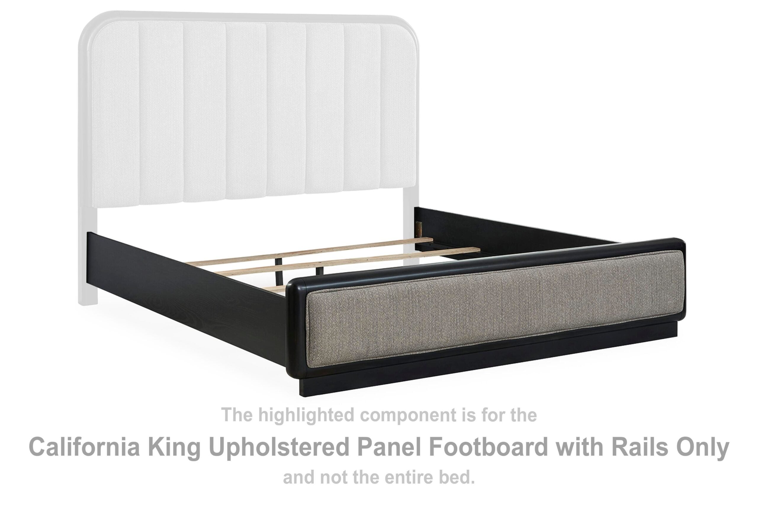 58d2caa04e68ef188c0f5370c9e1726d Rowanbeck California King Upholstered Panel Footboard with Rails - Image 1