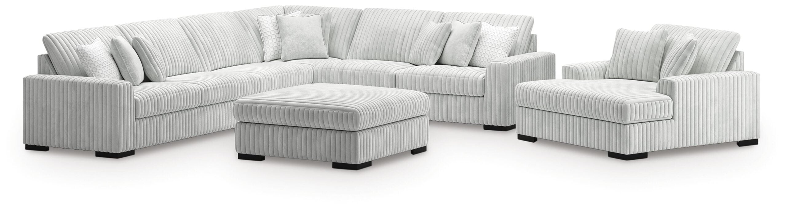 68fe6fba4c9e5f7c2dfccf3cfc74b2d5 Stupendous 4-Piece Sectional, Oversized Chaise and Ottoman - Image 1