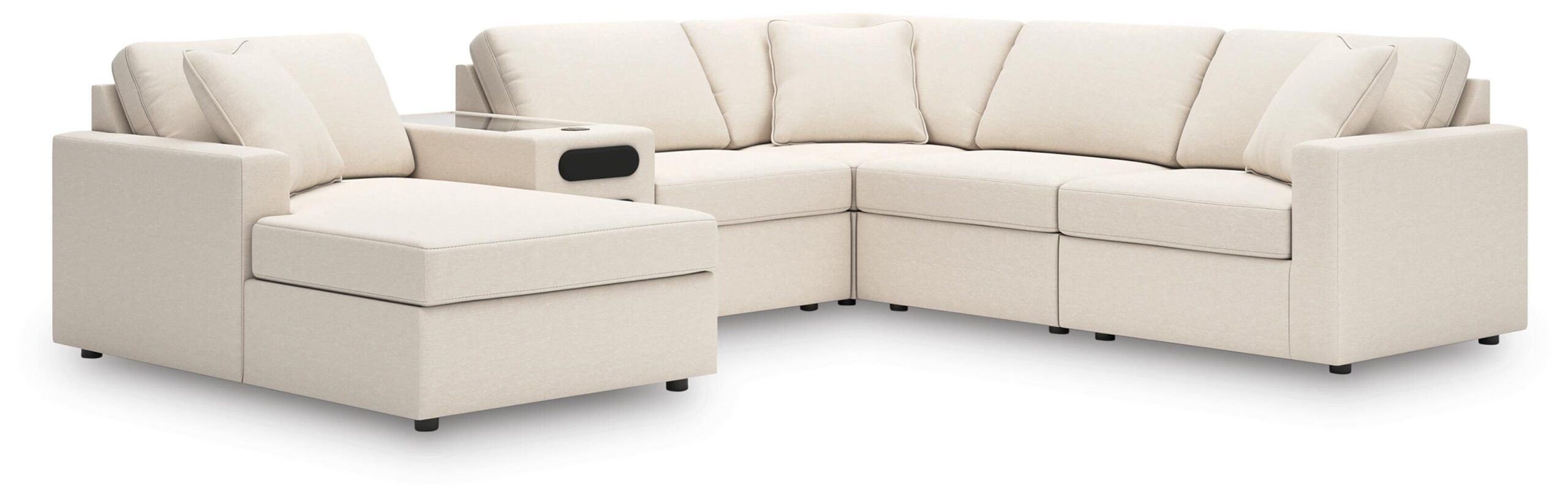 6cf85575b67eb32b8a63c47bafef2392 Modmax 6-Piece Sectional with Audio System and Chaise - Image 1