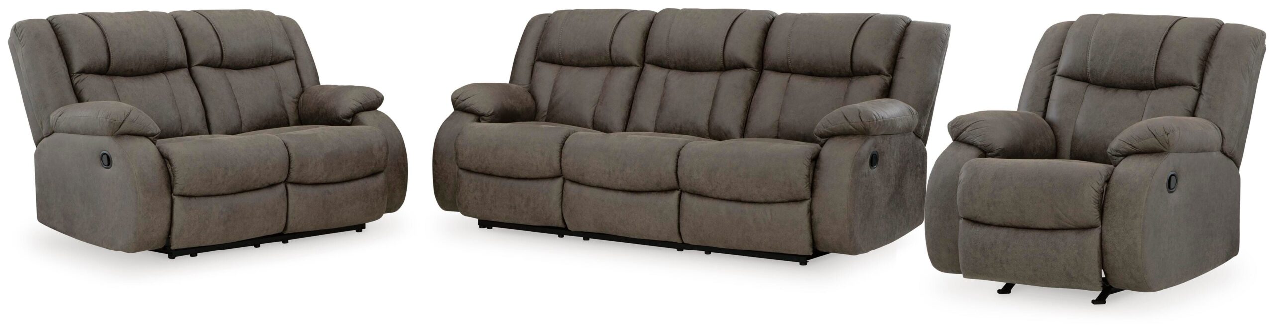 75a7c7c4ba612b4c5e087d3ef53b7f9f First Base Reclining Sofa, Loveseat and Recliner - Image 1