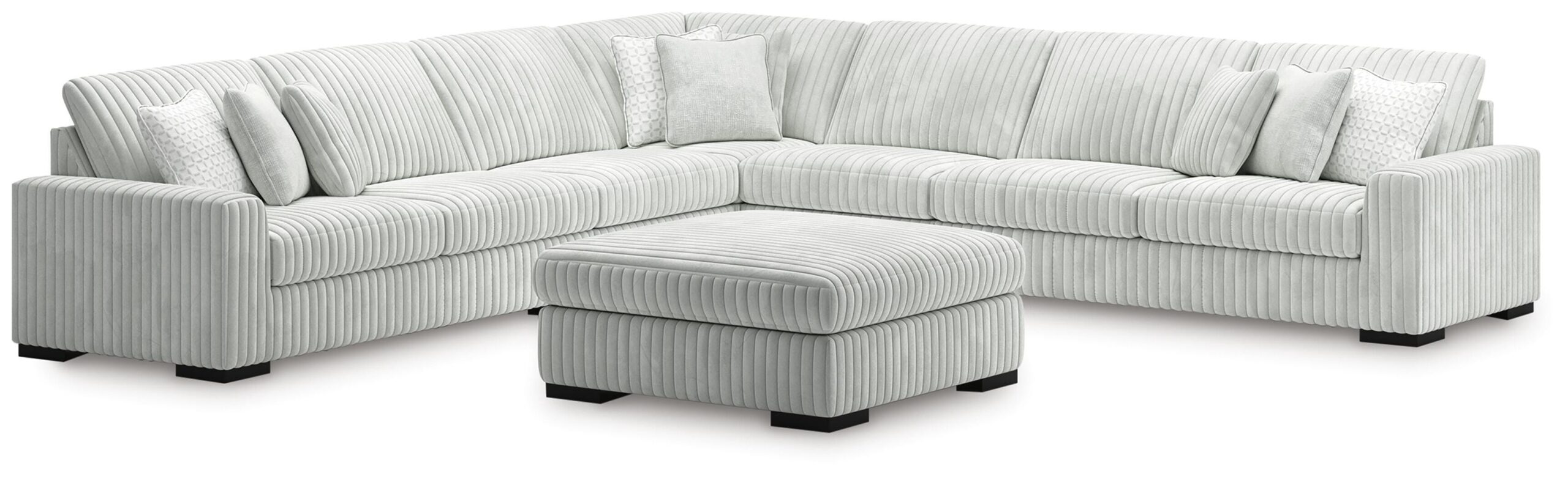 7ad843bbd8e36754f3935f6c4aca9da0 Stupendous 5-Piece Sectional and Ottoman - Image 1