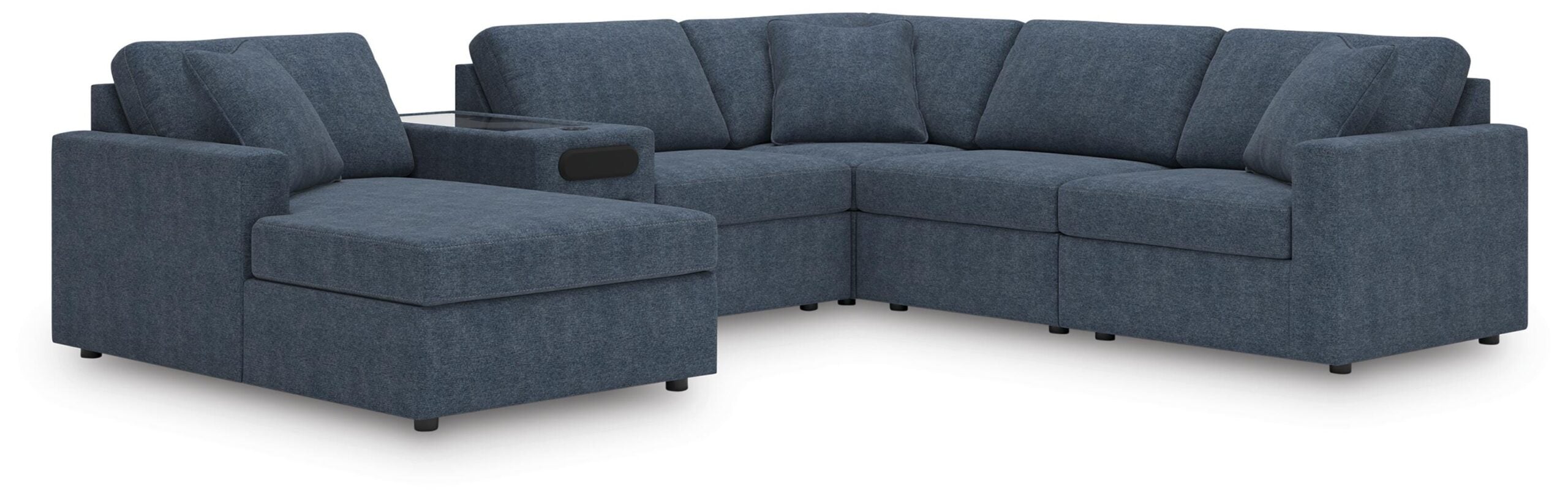 87c0abb21f0f46eb6443ed09de392afd Modmax 6-Piece Sectional with Audio System and Chaise - Image 1