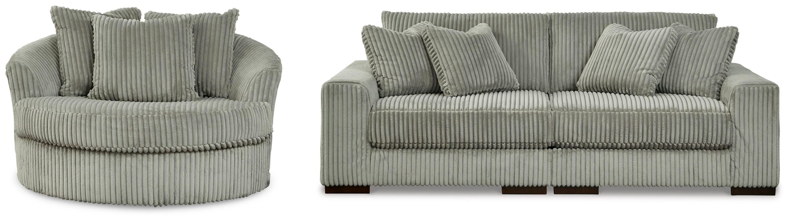 8c5d2974c8caaec9ee48a6adc559ced7 Lindyn 2-Piece Sectional Sofa and Oversized Swivel Accent Chair - Image 1