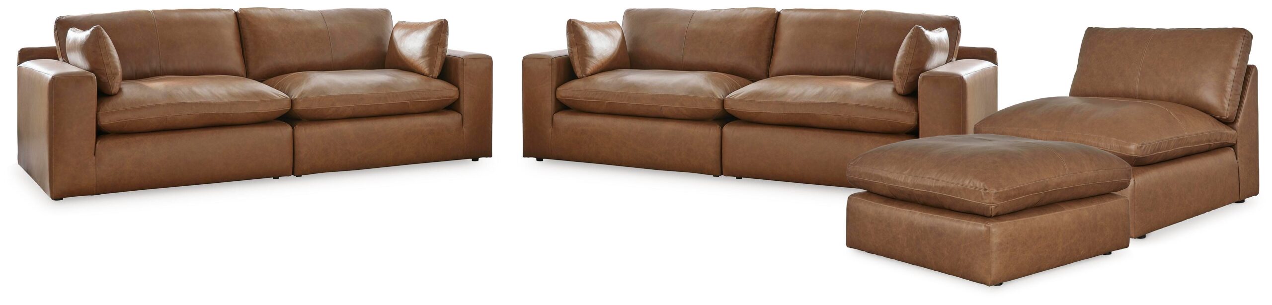 a12d08b623427f0fb79813a7606e10ff Emilia 3-Piece Sectional Sofa, 2-Piece Sectional Loveseat and Ottoman - Image 1