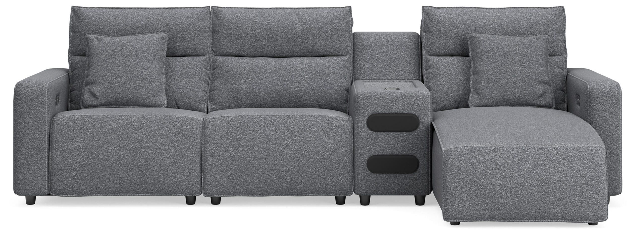bcbc2f9f0ebf0f372cb0a9910cfa70d9 Modmax II 4-Piece Reclining Sectional with Chaise and Audio Console - Image 1