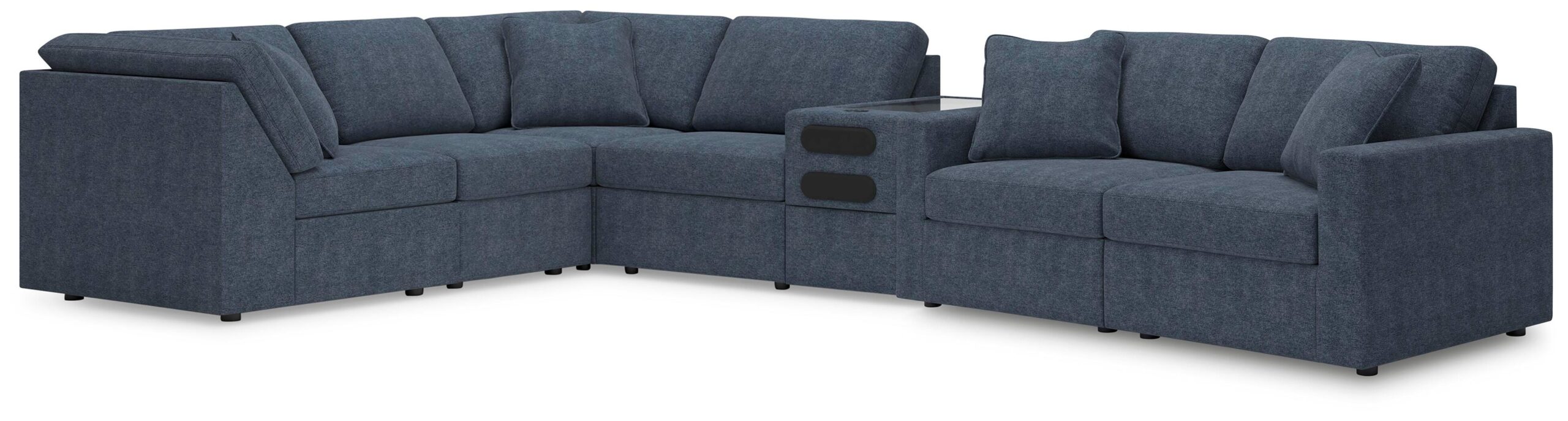 cb822f15fa69da0db98e4ee2595564a9 Modmax 7-Piece Sectional with Audio Console - Image 1