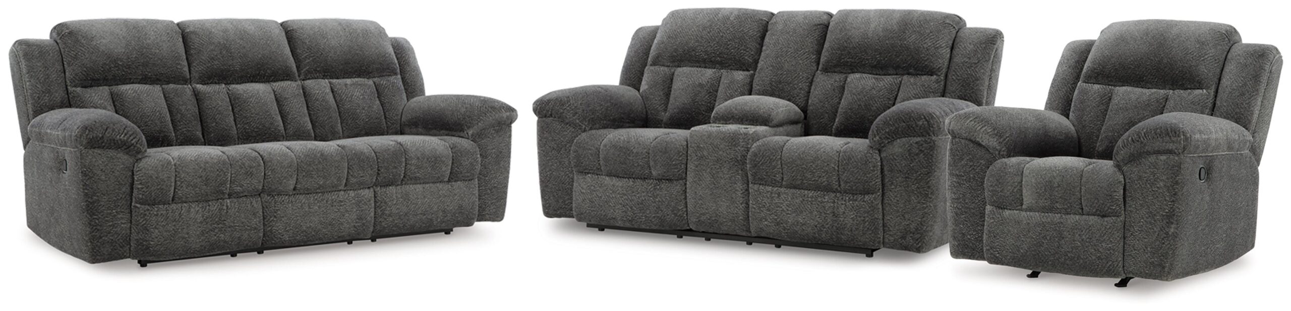d161b95e47eb8ef37033fa036da94a48 Frohn Reclining Sofa, Loveseat and Recliner - Image 1