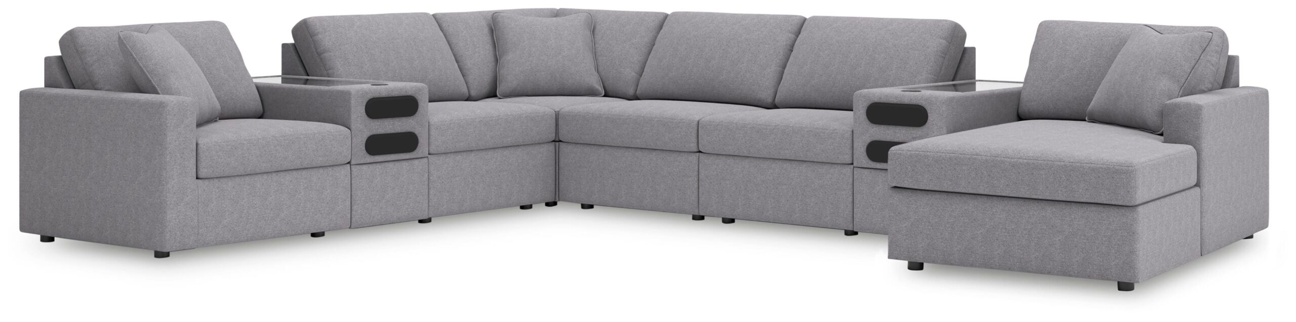 d93a3a28c950a19f985d915e6604ad57 Modmax 8-Piece Sectional with Audio System and Chaise - Image 1