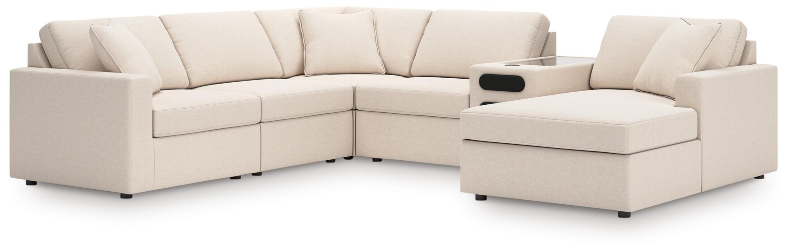 e376bcbfc3b16e6b6896d93b8ee6d979 Modmax 6-Piece Sectional with Audio System and Chaise - Image 1