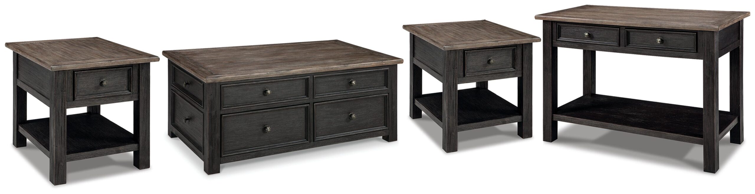 185d2a2bfb0cf60e68f30c3c0aa47d5d Tyler Creek Coffee Table and 2 End Tables with Console - Image 1