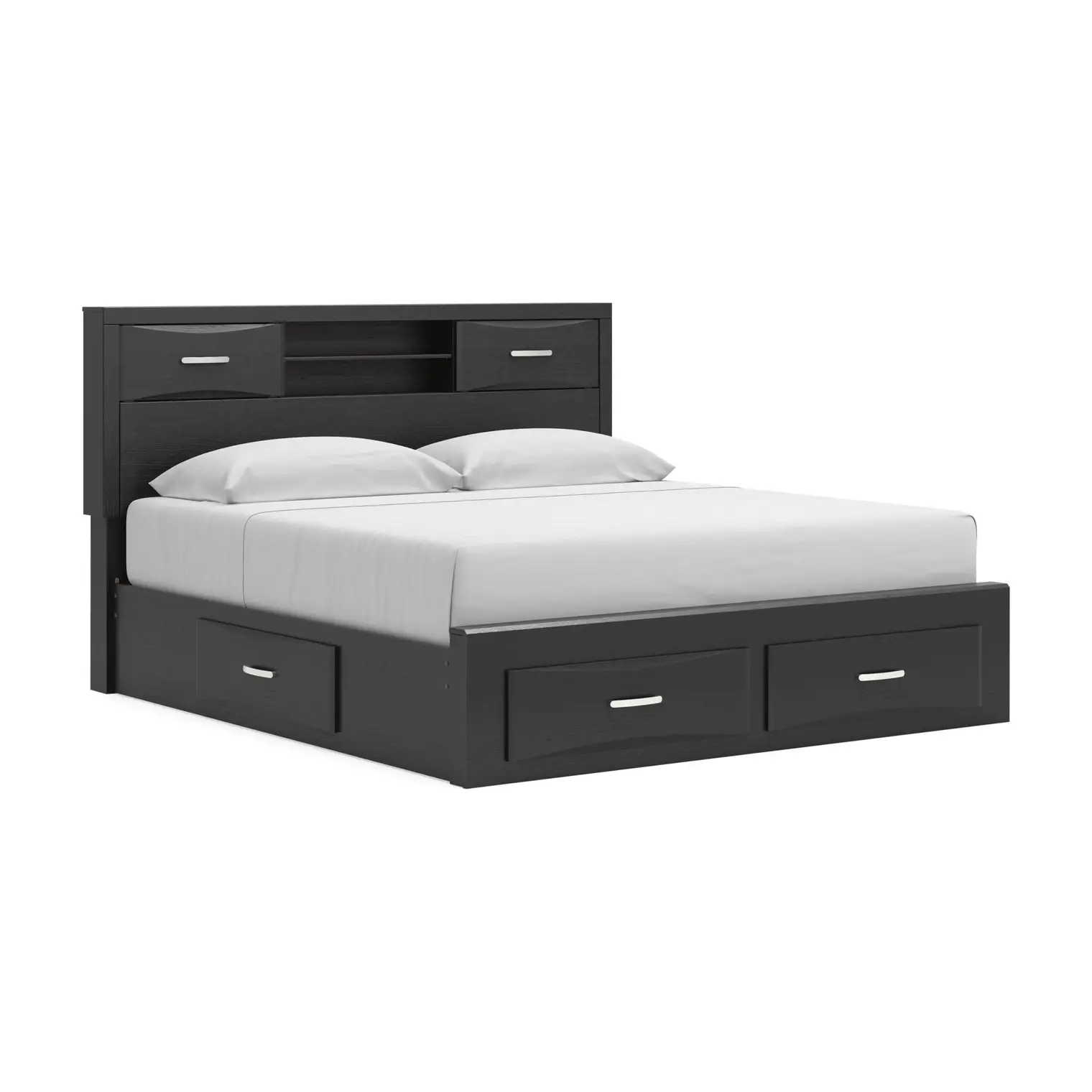 1f6409257c1bef89a4ad7cf23e155689 Stabotta King Bookcase Bed with Storage - Image 1