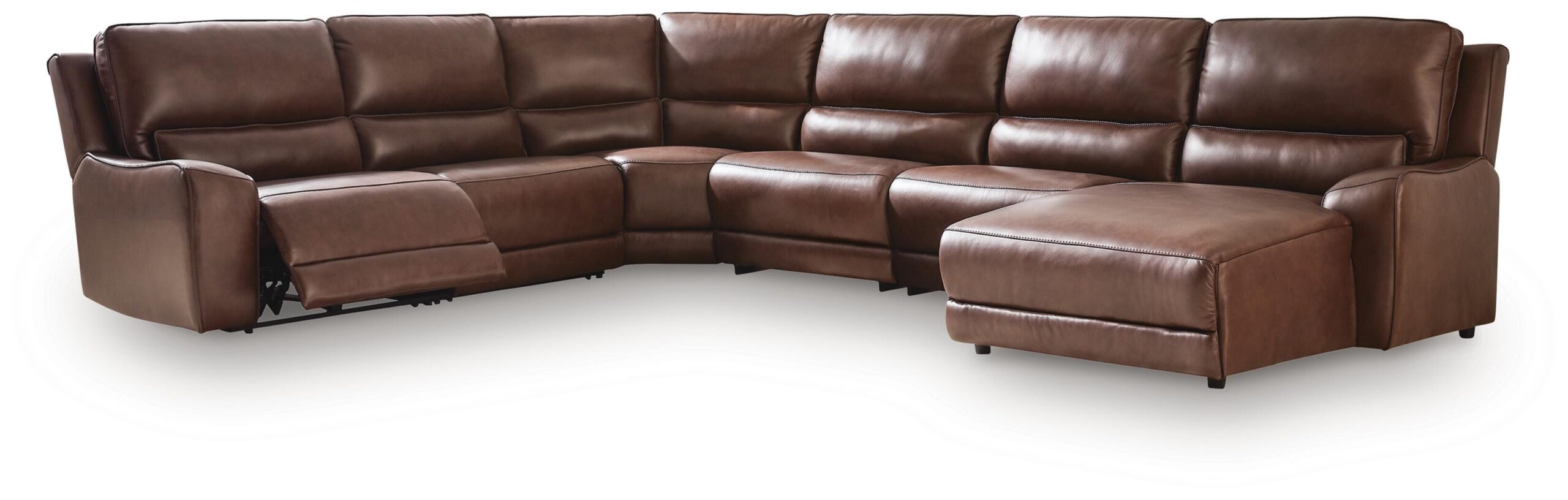 25e1d26de4efcf5f8af3a3dedeefb1d5 DeepWakes 6-Piece Reclining Sectional with Chaise - Image 1