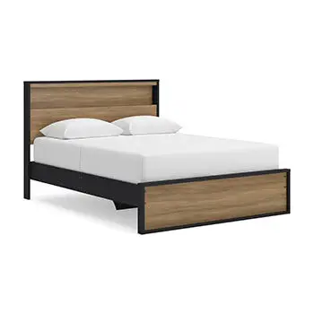 2ccdd8b07164100bc88c90d10b692e70 Kozmour Queen Bookcase Complete Bed Frame - Image 1