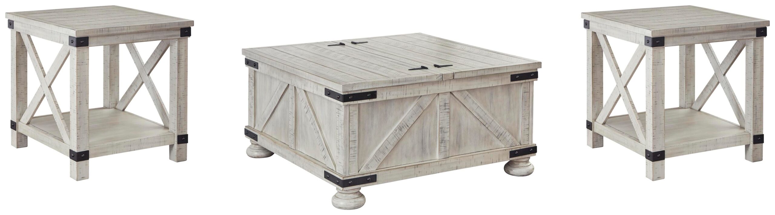 649fafc0beb945f375ca09341ba7ecec Carynhurst Coffee Table and 2 End Tables - Image 1