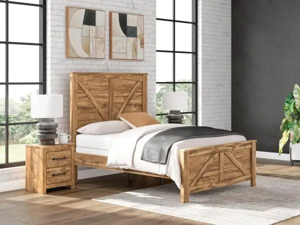 Maystonna Queen Crossbuck Panel Bed - Image 2