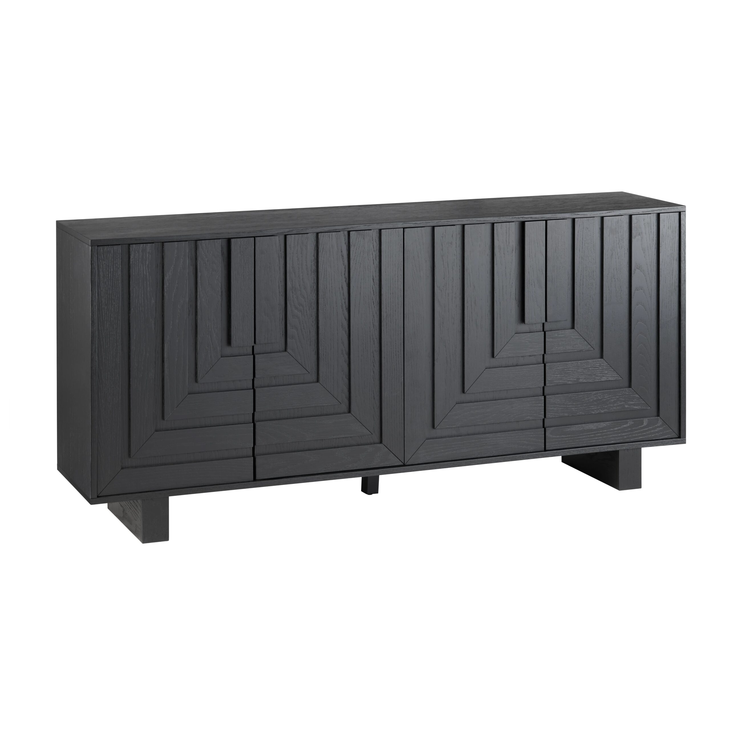 681a6438d2bf5913f28245ebc56682b5 Dylan Black 4 Door Sideboard - Image 1