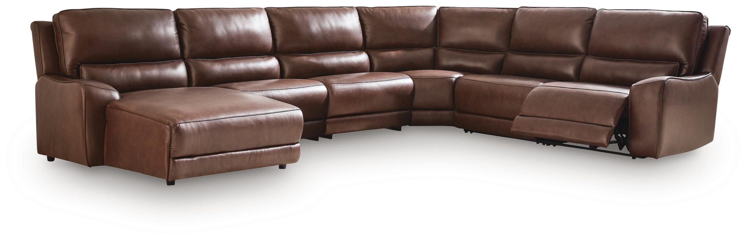 81d80b1faadf95f67f0fe5846538c8de DeepWakes 6-Piece Reclining Sectional with Chaise - Image 1