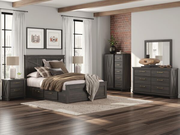 Vonitta Bay Queen Panel Bed with 2 Sided Storage - Image 11