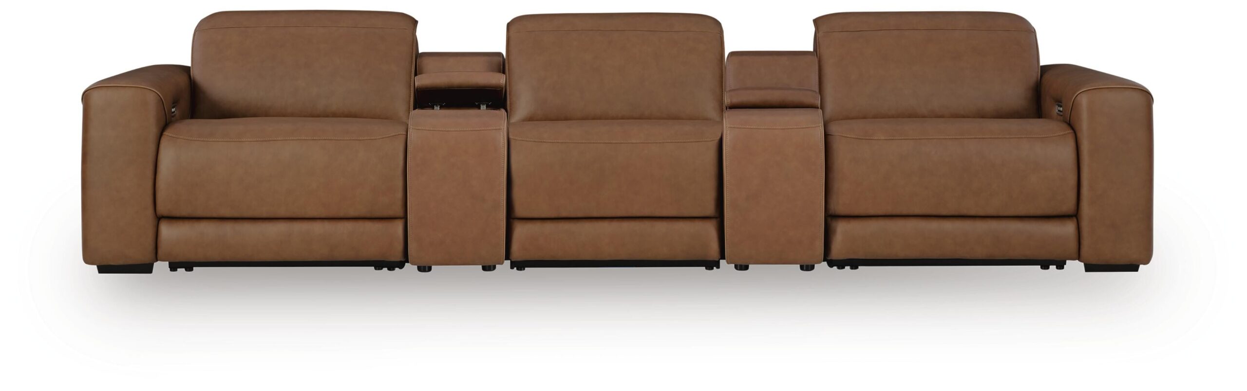 9b49f59d959ec308bde9d3e7dfd6d9eb Magic Man 5-Piece Power Reclining Sectional with Console - Image 1