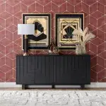 Dylan Black 4 Door Sideboard - Image 5