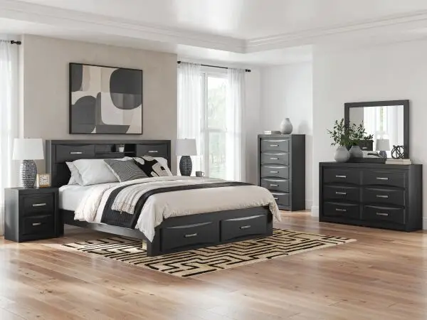 Stabotta King Bookcase Storage Bed - Image 9