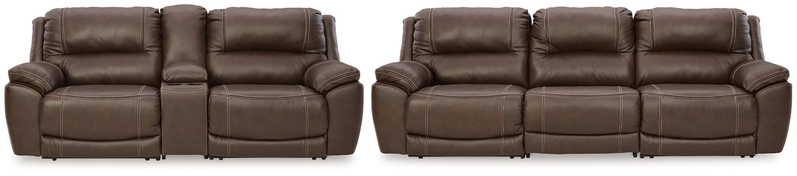 ca6ff3d73baa3ef4149076691f156b0c Dunleith 3-Piece Reclining Sofa and 3-Piece Loveseat with Console - Image 1
