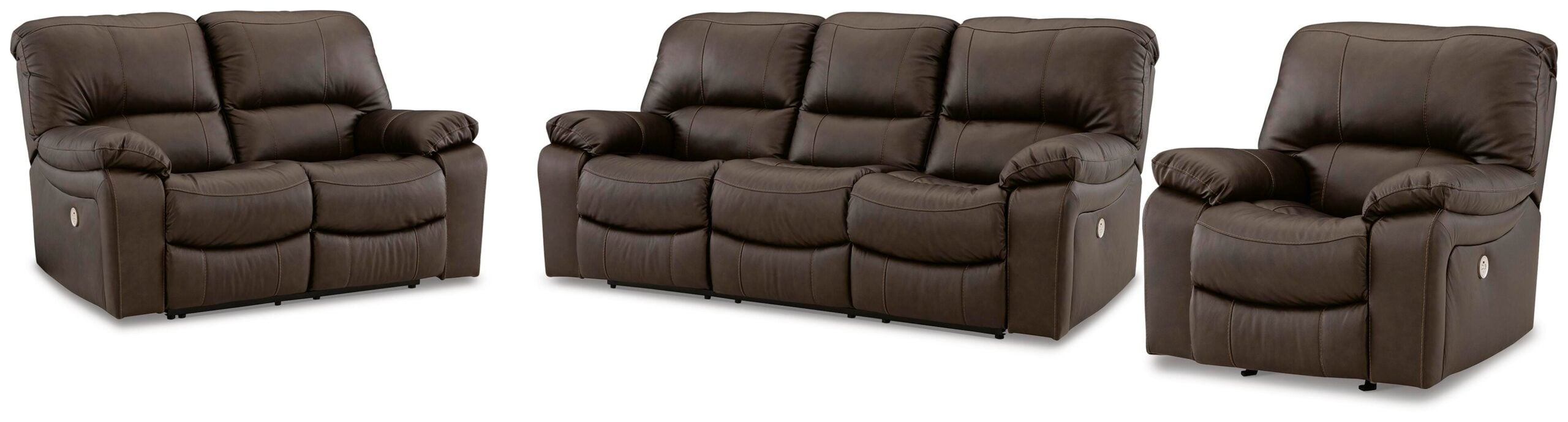d00251d05dfde4097f869c94396da662 Leesworth Power Reclining Sofa, Loveseat and Recliner - Image 1