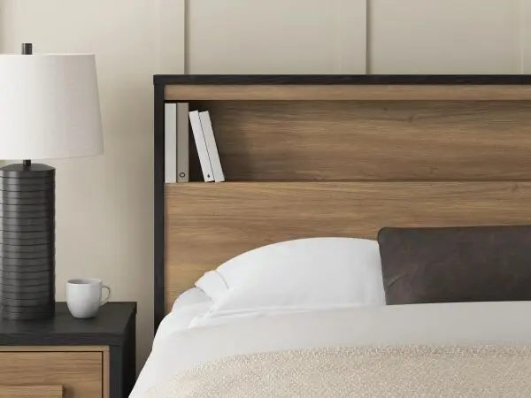 Kozmour Queen Bookcase Complete Bed Frame - Image 10