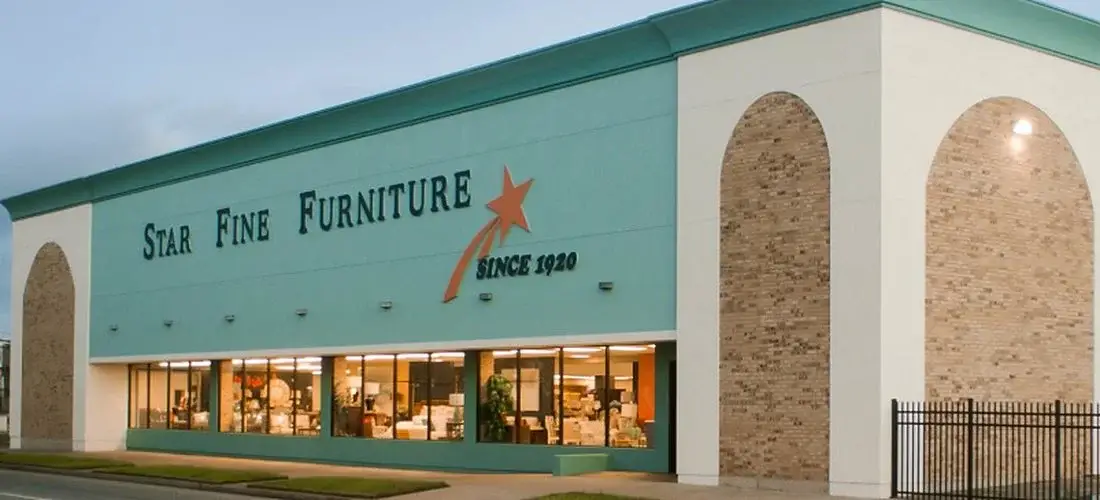 The StarFine Furniture & Mattress showroom on Broadway in Galveston